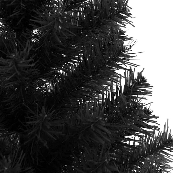 Schwarzer Weihnachtsbaum 150cm mit Ständer
