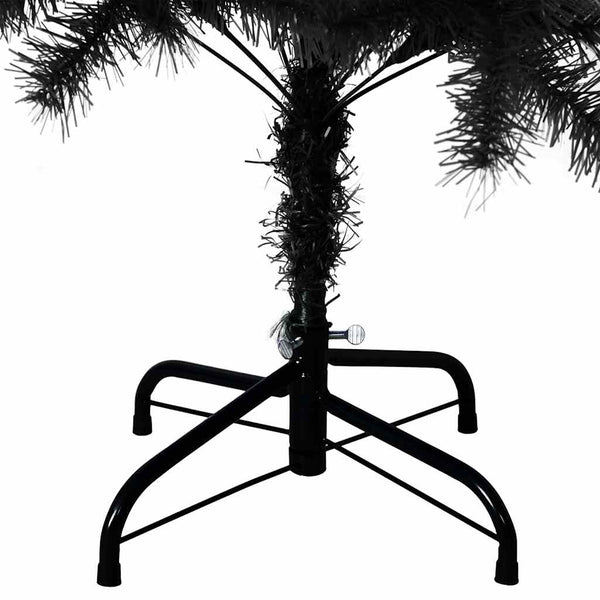 Schwarzer Weihnachtsbaum 150cm mit Ständer