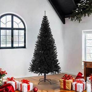 Schwarzer Weihnachtsbaum 180cm mit Ständer