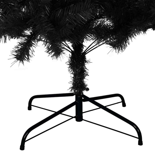 Schwarzer Weihnachtsbaum 180cm mit Ständer