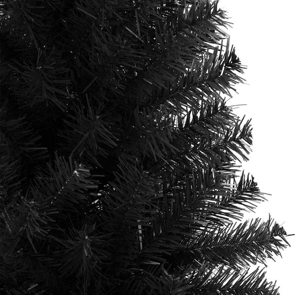 Schwarzer Weihnachtsbaum mit Ständer 210cm