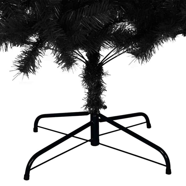 Schwarzer Weihnachtsbaum mit Ständer 210cm