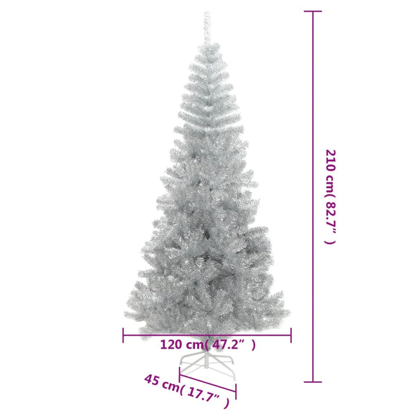 Silberner Weihnachtsbaum 210 cm