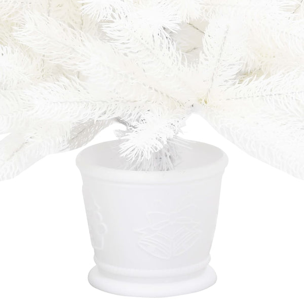 vidaXL Sapin de Noël artificiel Aiguilles réalistes Blanc 90 cm