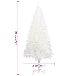 vidaXL Sapin de Noël artificiel Aiguilles naturelles Blanc 120 cm