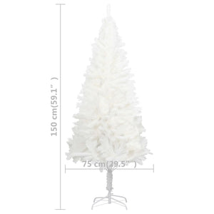 vidaXL Sapin de Noël Artificiel Aiguilles Réalistes Blanc 150 cm