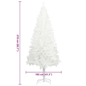 vidaXL Sapin de Noël Artificiel Aiguilles Réalistes Blanc 210 cm