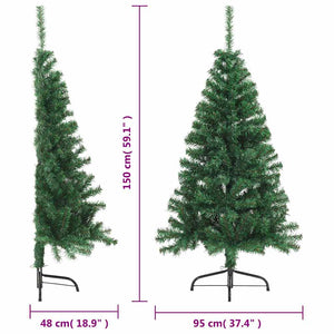 Halb Weihnachtsbaum Grün 150cm