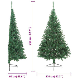 Halber Weihnachtsbaum Grün 210cm