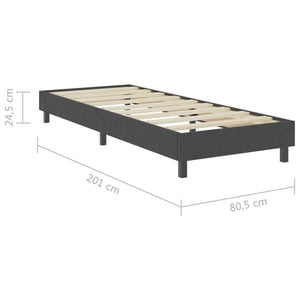Boxspringbett Dunkelgrau Stoff 80x200 cm