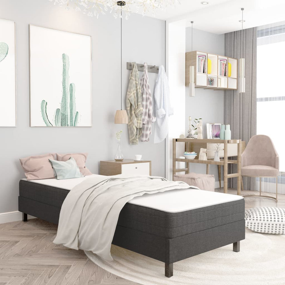 vidaXL Lit coffre gris foncé en tissu 80x200 cm