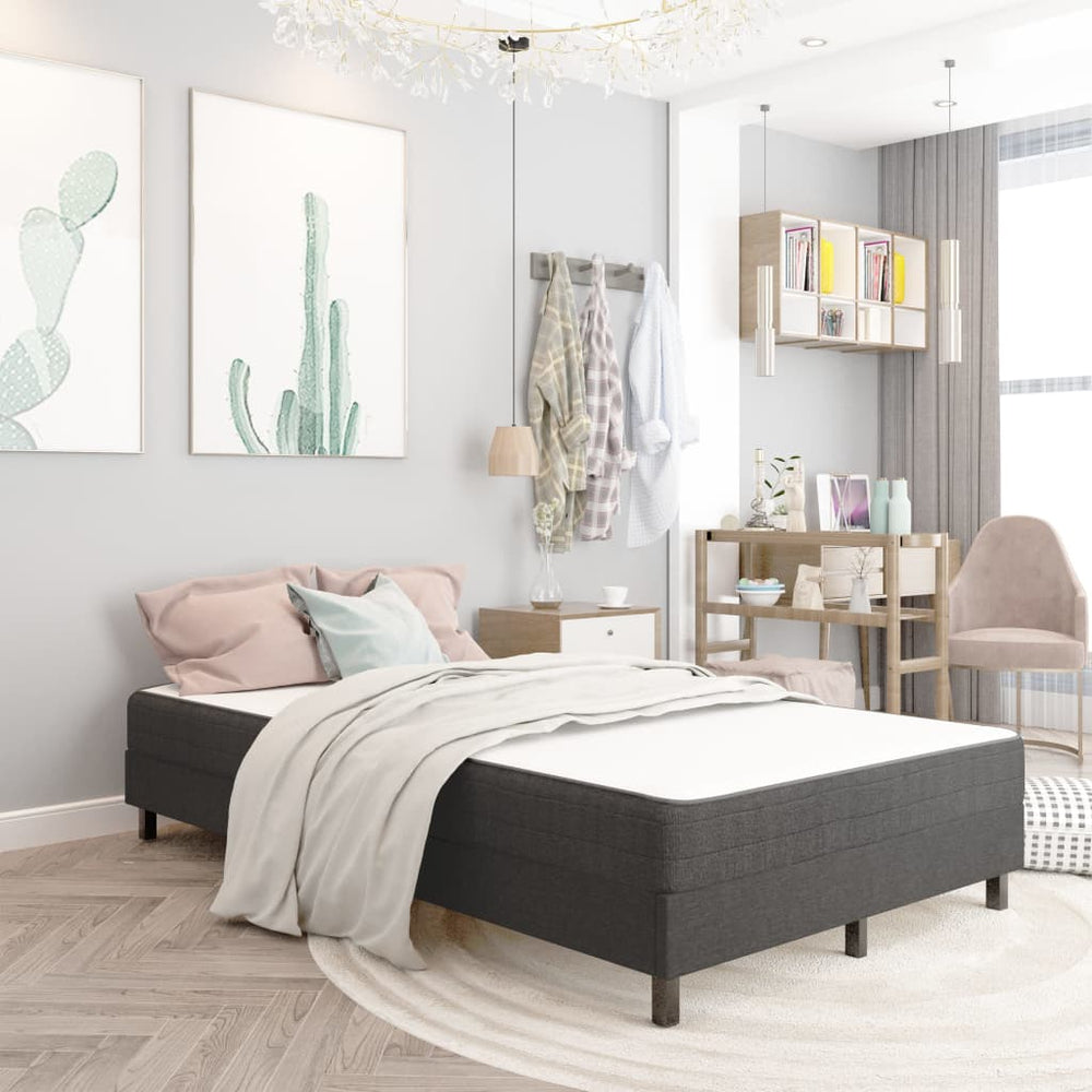 vidaXL Lit coffre gris foncé en tissu 120x200 cm