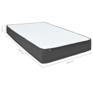 Boxspringbett Dunkelgrau Stoff 140x200 cm