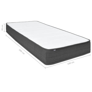 Boxspringbett Dunkelgrau Stoff 200x200 cm