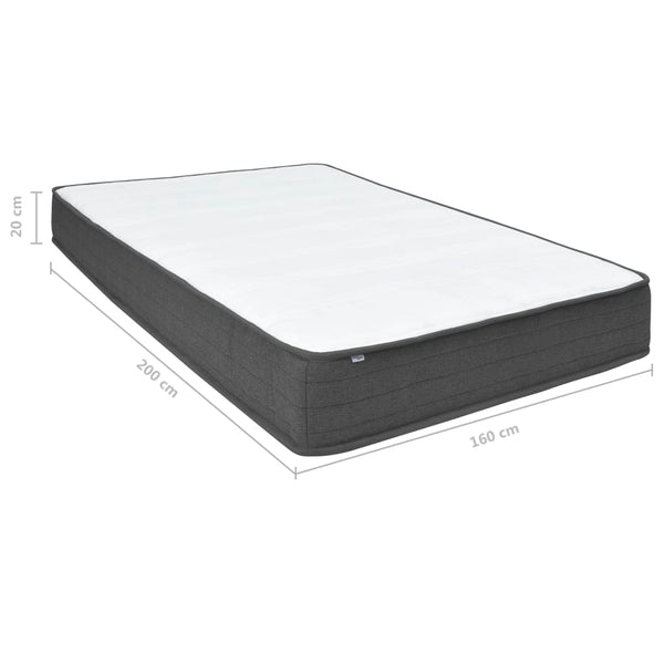 Boxspringbett Dunkelgrau Stoff 160x200 cm
