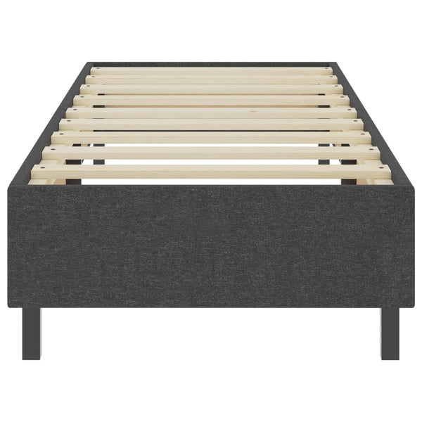 Boxspringbett Dunkelgrau Stoff 90x200 cm