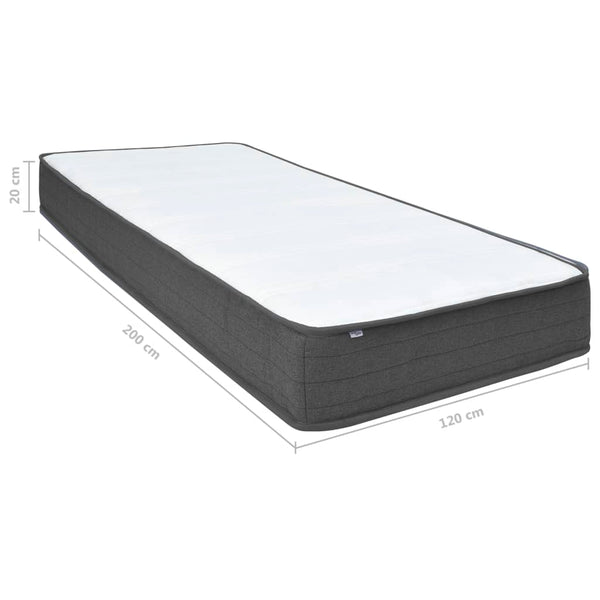Boxspringbett Dunkelgrau Stoff 120x200 cm