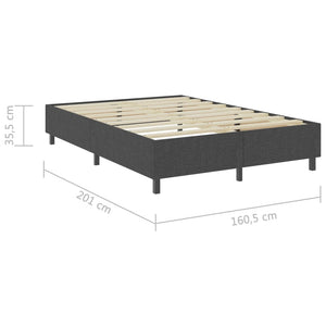 Boxspringbett Dunkelgrau Stoff 160x200 cm