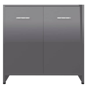 Hochglanz Grau Badezimmerschrank 60cm