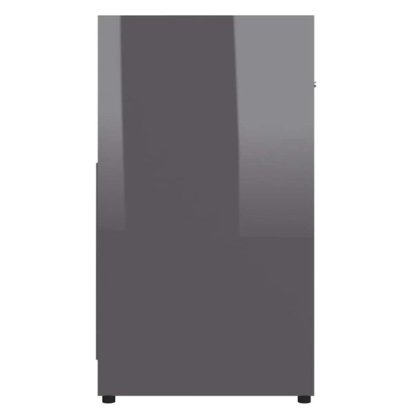 Hochglanz Grau Badezimmerschrank 60cm