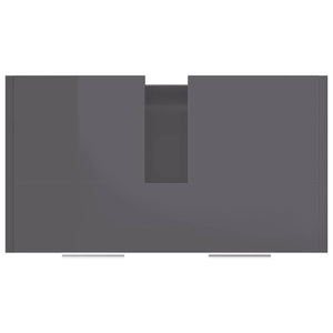 Hochglanz Grau Badezimmerschrank 60cm