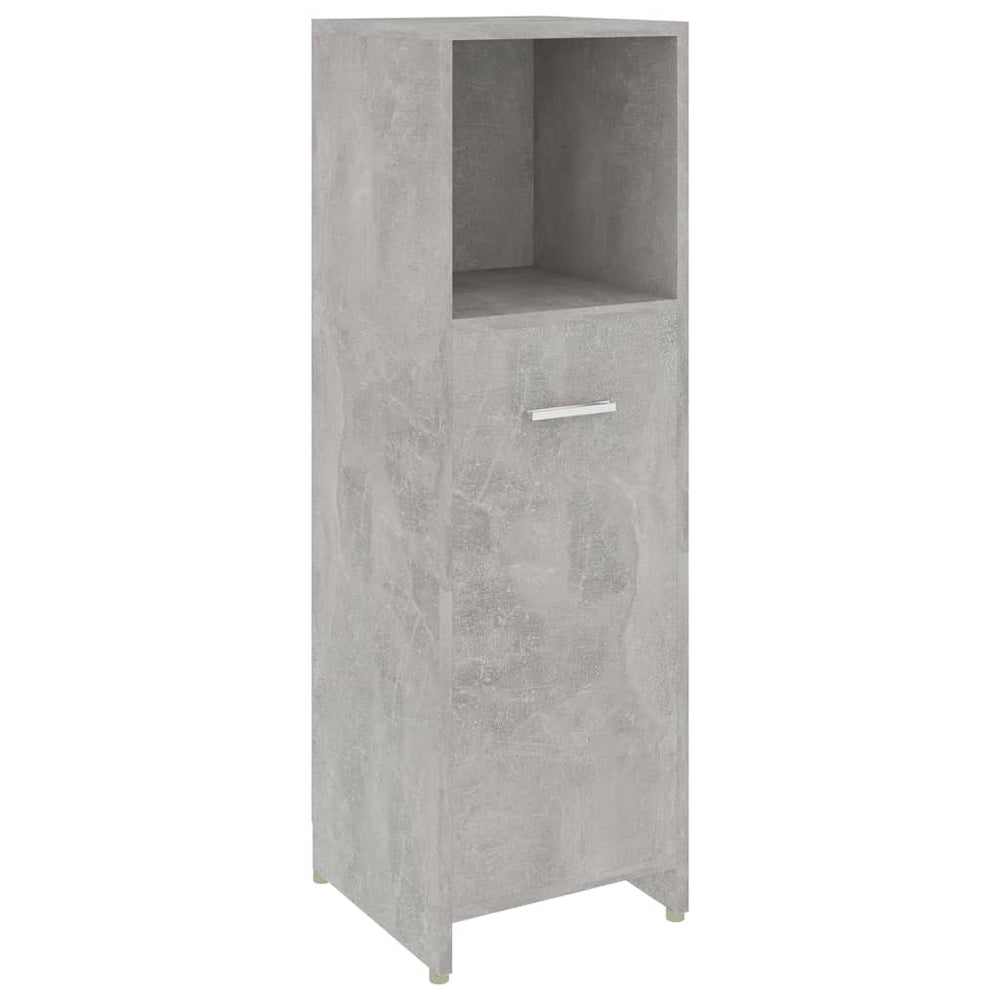 vidaXL Meuble de salle de bain gris béton 30x30x95 cm Bois d'ingénierie