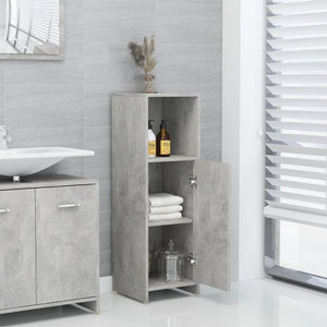 Betongrauer Badezimmerschrank 30x30x95 cm