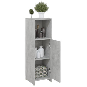 Betongrauer Badezimmerschrank 30x30x95 cm