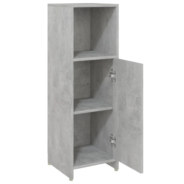 Betongrauer Badezimmerschrank 30x30x95 cm