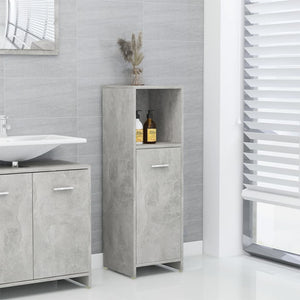 Betongrauer Badezimmerschrank 30x30x95 cm