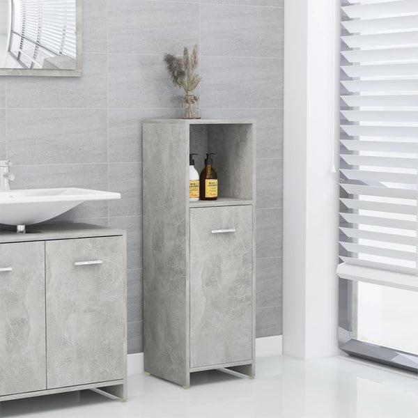 Betongrauer Badezimmerschrank 30x30x95 cm