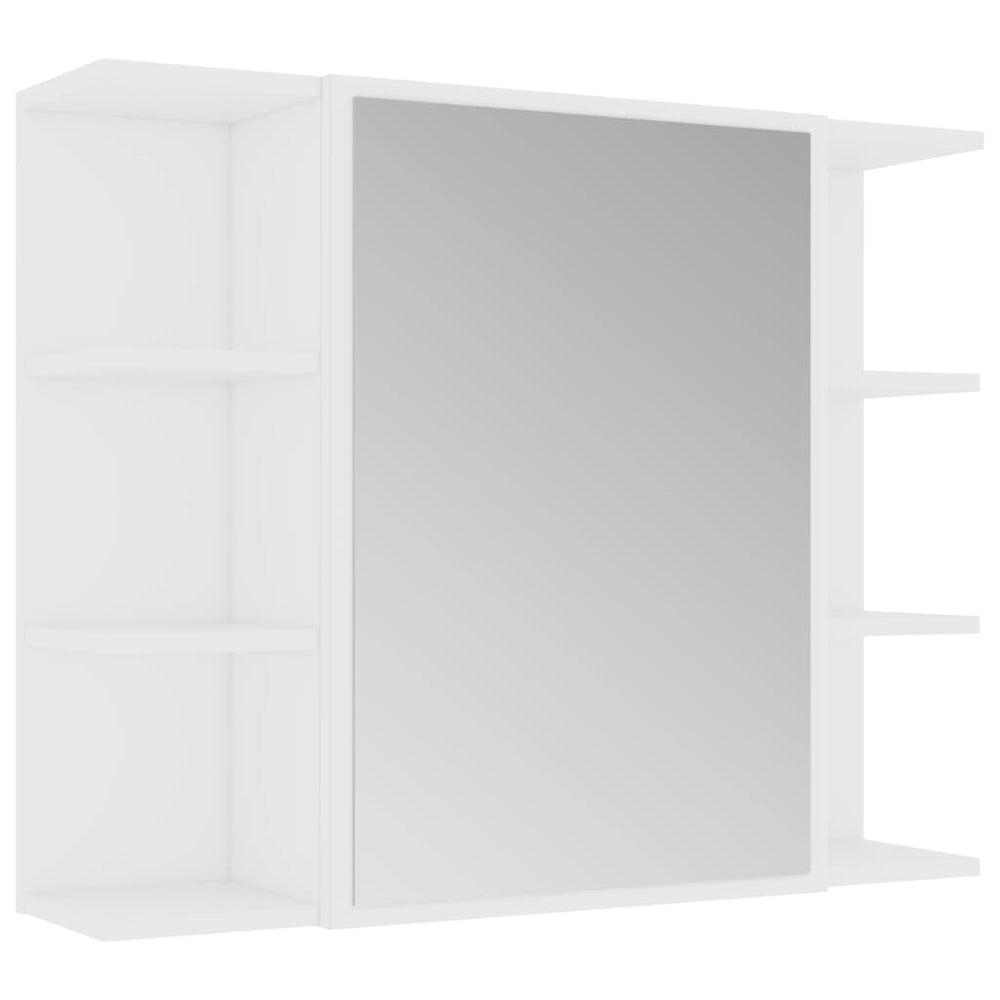 Weißer Bad-Spiegelschrank 80 cm