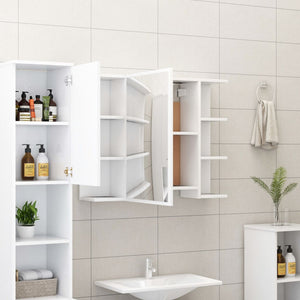 Weißer Bad-Spiegelschrank 80 cm