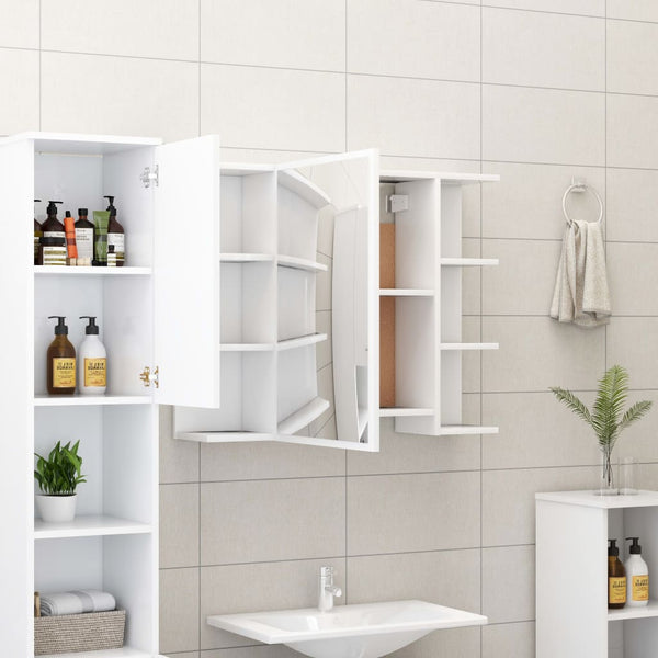 Weißer Bad-Spiegelschrank 80 cm