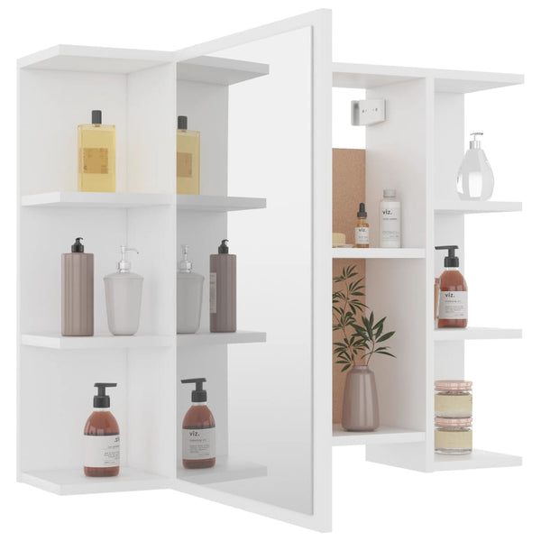 Weißer Bad-Spiegelschrank 80 cm