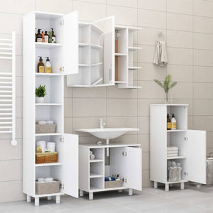 Weißer Bad-Spiegelschrank 80 cm