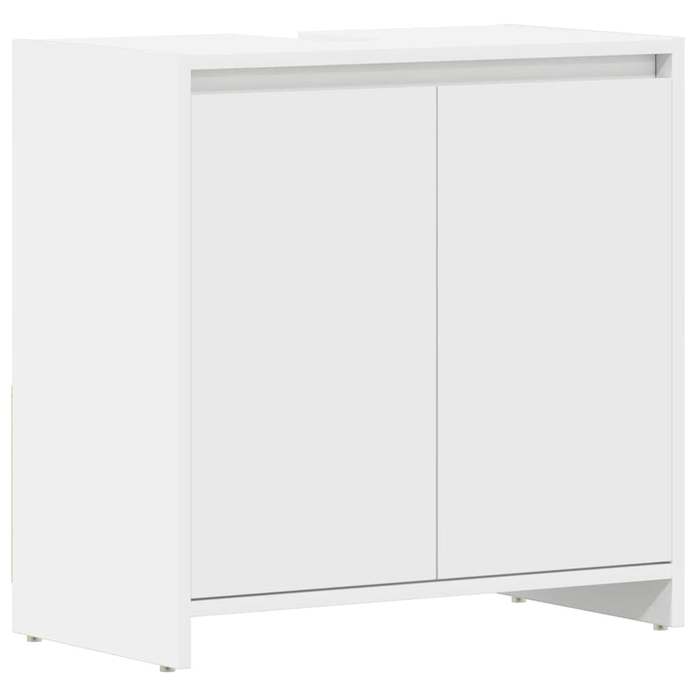 vidaXL Meuble de salle de bain blanc 60x33x61 cm bois d'ingénierie