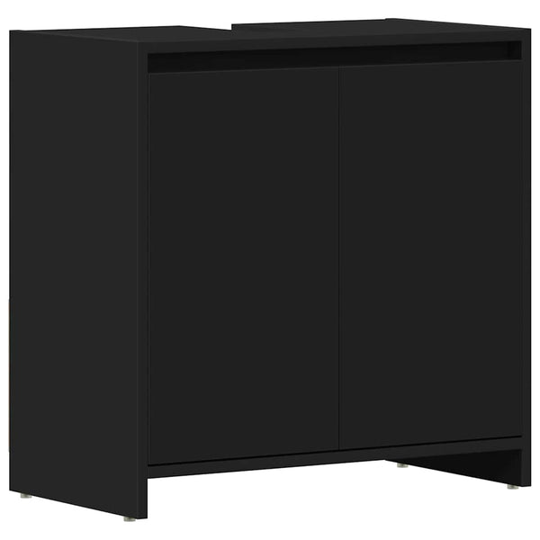 Schwarzer Badezimmerschrank 60 cm