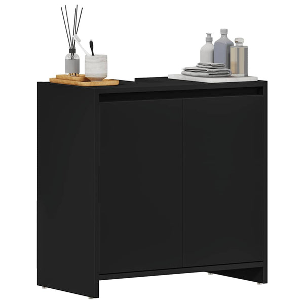 Schwarzer Badezimmerschrank 60 cm