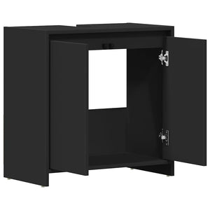 Schwarzer Badezimmerschrank 60 cm
