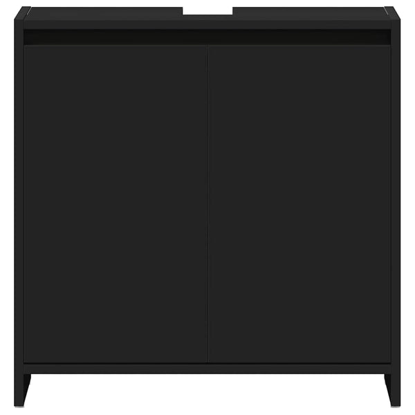 Schwarzer Badezimmerschrank 60 cm