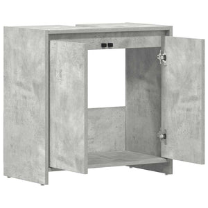 Betongrauer Badezimmerschrank 60 cm