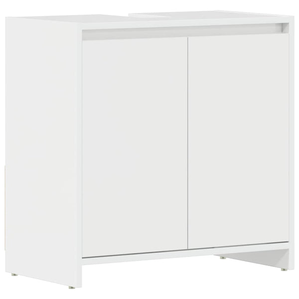 Hochglanz Badezimmerschrank Weiß 60 cm
