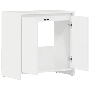 Hochglanz Badezimmerschrank Weiß 60 cm