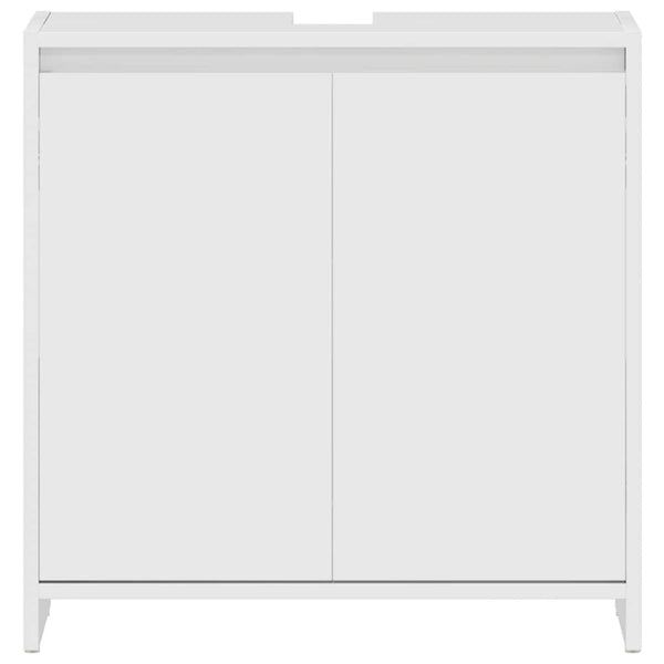 Hochglanz Badezimmerschrank Weiß 60 cm