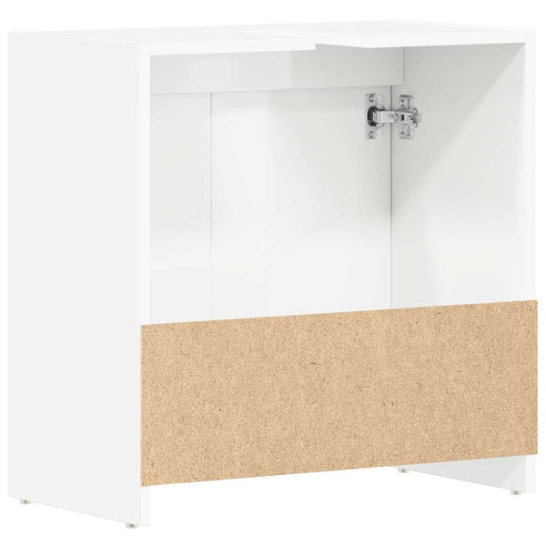 Hochglanz Badezimmerschrank Weiß 60 cm