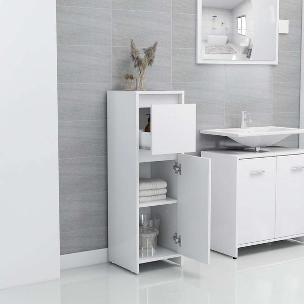 Weißer Badezimmerschrank 30x30x95 cm