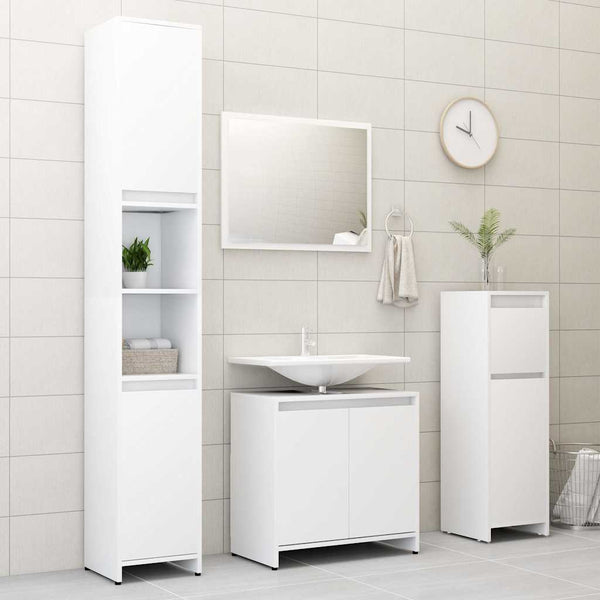 Weißer Badezimmerschrank 30x30x95 cm