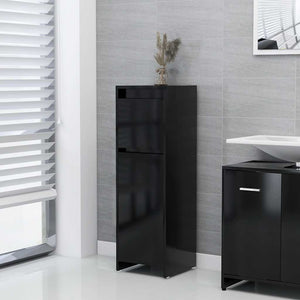 Schwarzer Badezimmerschrank 30x30x95 cm