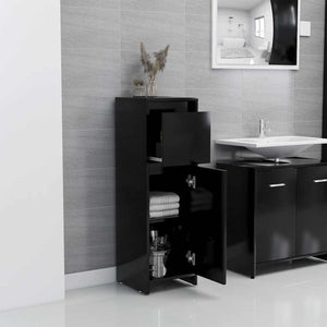 Schwarzer Badezimmerschrank 30x30x95 cm